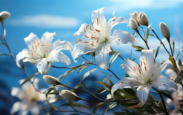 Fundo de flores de lírio