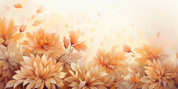 Fundo de flores de outono Ilustração