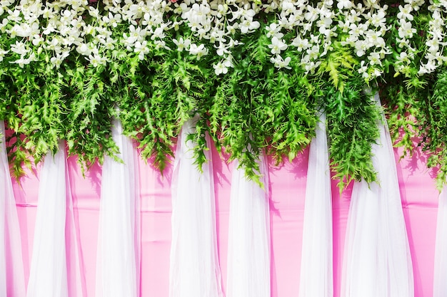 Fundo de flores lindas para a cena do casamento