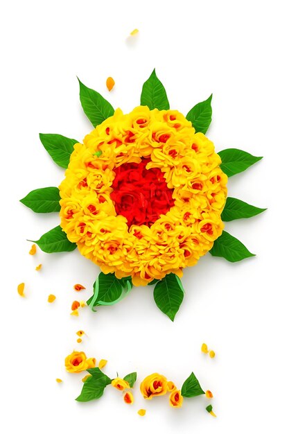 Foto fundo de flores para o festival de diwali ou pongal