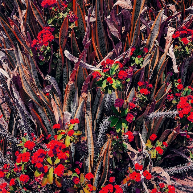 Fundo de flores tropicais. Ilhas Canárias.