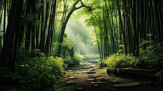 Floresta De Bambu Fluxo De água Folha De Bambu Pingos De Chuva Paisagem  Natural Fundo Na Chuva, Floresta De Bambu Na Chuva, Cenário Natural,  Floresta De Bambu Imagem de plano de fundo