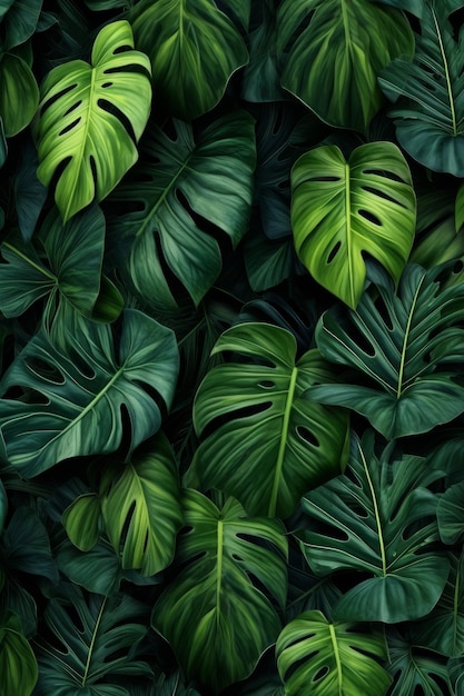 fundo de floresta de folhas ultra-realista fundo de selva