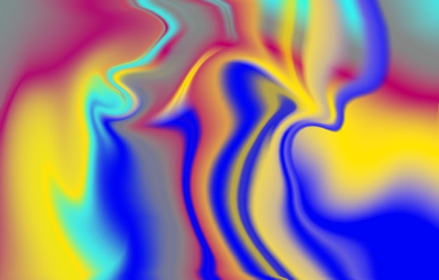 Fundo de fluxo moderno e colorido Cor da onda Pôster em forma de líquido, ideal para web de banner