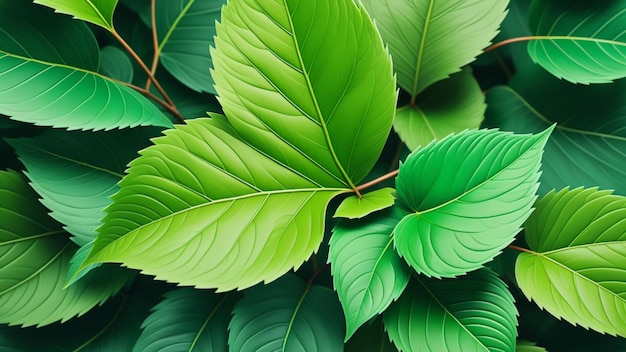 Foto fundo de folha verde