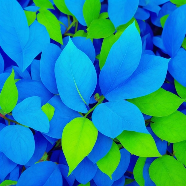 fundo de folhas azuis