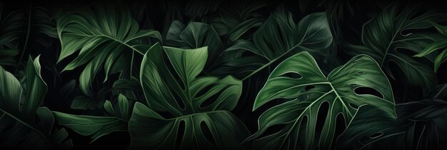 Fundo de folhas tropicais verdes