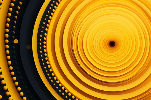 Foto fundo de forma circular geométrica vetorial amarelo.