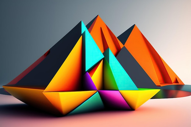 Fundo de Formas Triangulares 3D