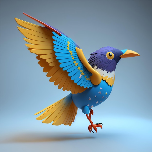 Fundo de foto de pássaro de brinquedo para designers