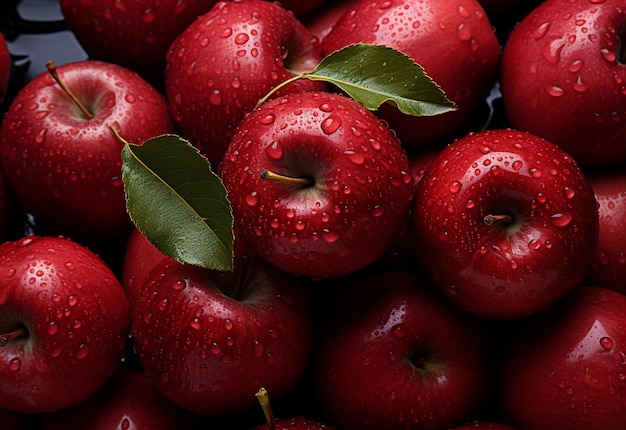 fundo de fruta de maçã vista superior imagem realista