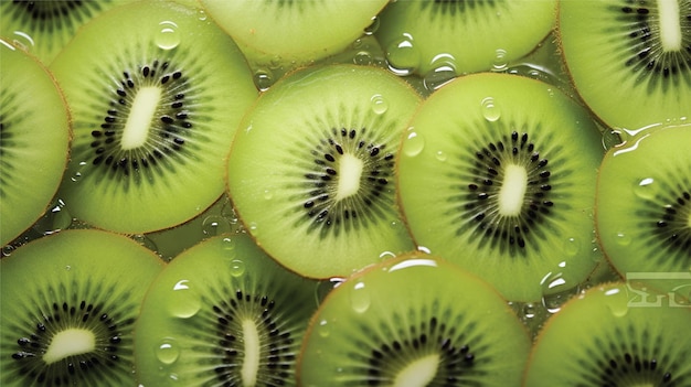 fundo de fruta fatia de kiwi fresco