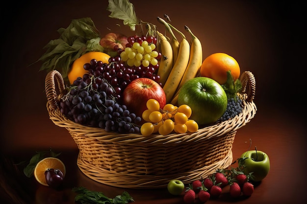 Fundo de frutas e legumes frescos