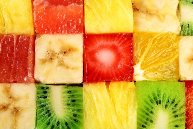 Fundo de frutas fatiadas