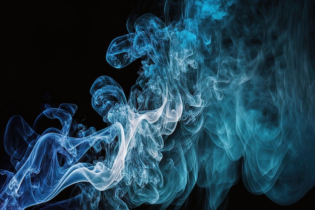Fundo de fumaça azul pano de fundo de fumaça branca e fundo de fumaça abstrato