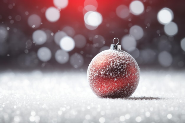 Fundo de fundo de bola de neve de natal para cartões de visita