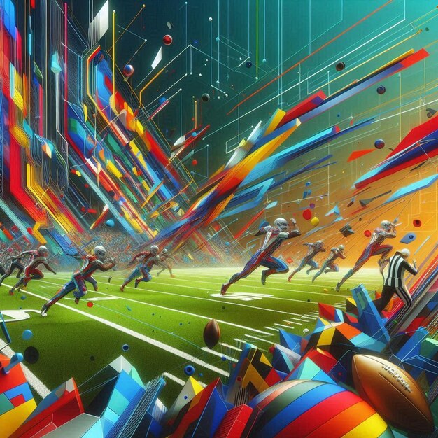 Fundo de futebol abstrato em gradiente