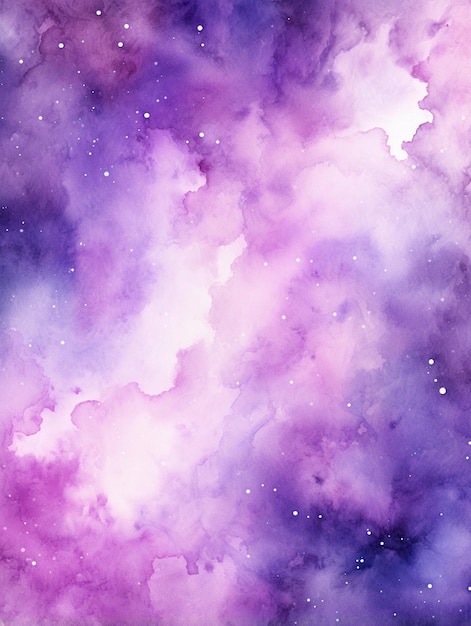 Foto fundo de galáxia de aquarela roxa