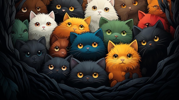 fundo de gatos