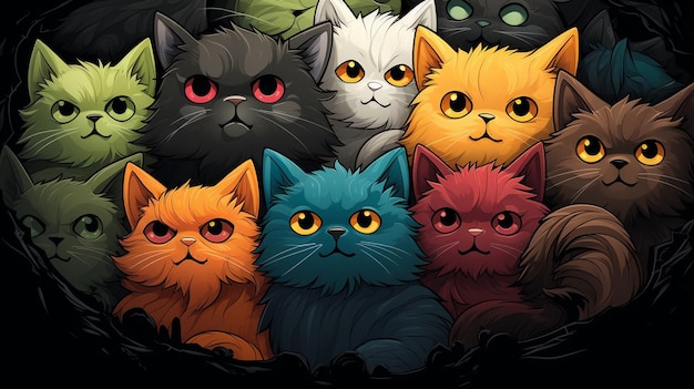 fundo de gatos