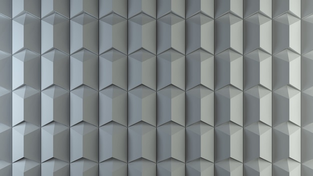 Fundo de geometria de renderização 3D com formas repetidas