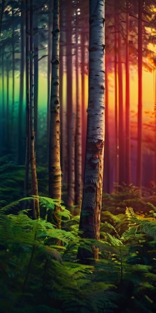 Foto fundo de gradiente florestal