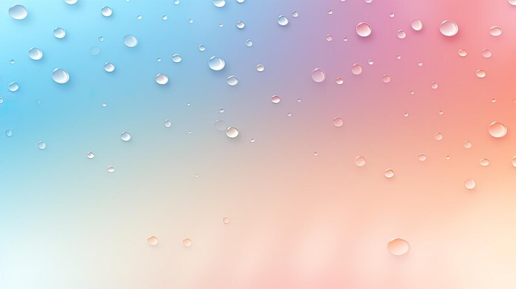 Fundo de gradiente suave com efeitos suaves de gotas de chuva