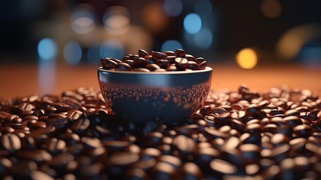 Fundo de grãos de café torrados dia internacional do café