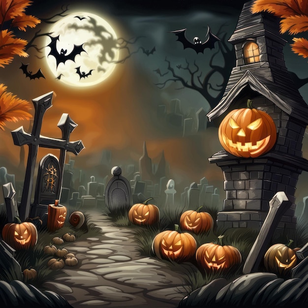 Fundo de Halloween assustador e assustador