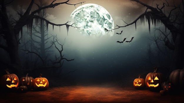 Foto fundo de halloween com espaço de cópia