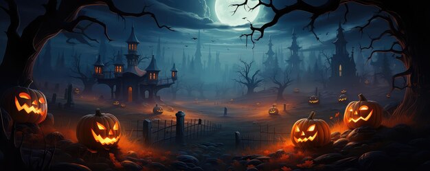 fundo de Halloween com objetos de Halloween