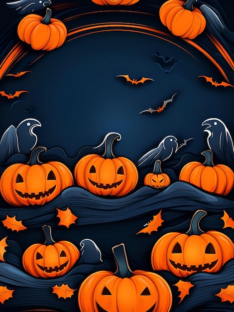 Fundo de Halloween em estilo cartoon