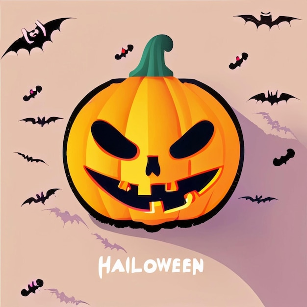 Fundo de halloween vetor livre em design plano