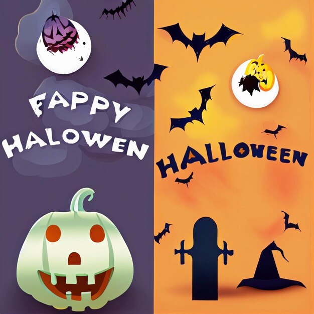 Fundo de halloween vetor livre em design plano