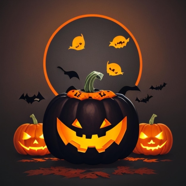 Fundo de halloween vetorial livre em design plano