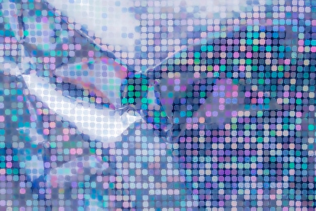 Fundo de holograma abstrato de textura iridescente de folha de arco-íris holográfica