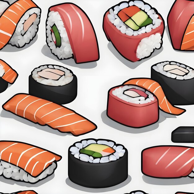 Foto fundo de ícone de sushi muito legal