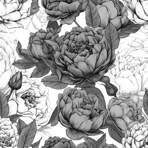 fundo de ilustração de padrão de natureza floral abstrato sem costura