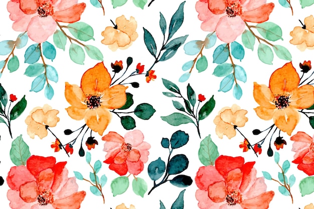 Fundo de ilustração de padrão floral colorido 1