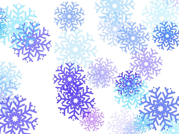 Fundo de ilustração de quadro de Natal de floco de neve