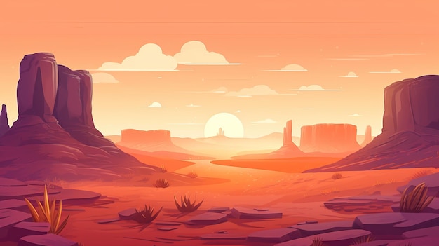 fundo de ilustração do deserto