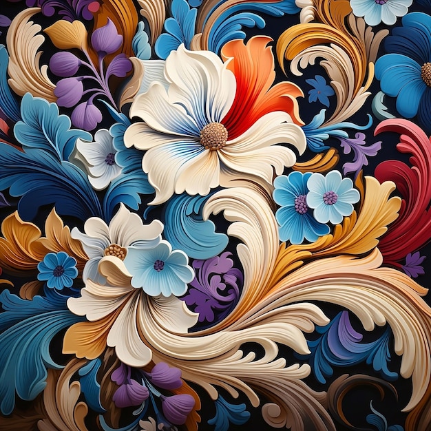 Fundo de ilustração floral