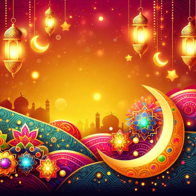 Foto fundo de imagem de eid alfitr