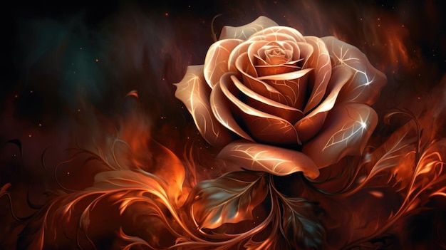 Fundo de incêndio Copper Rose