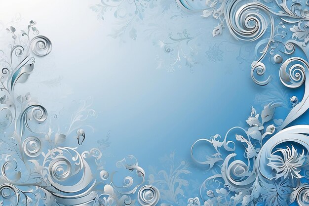 Foto fundo de inverno azul claro com espirais
