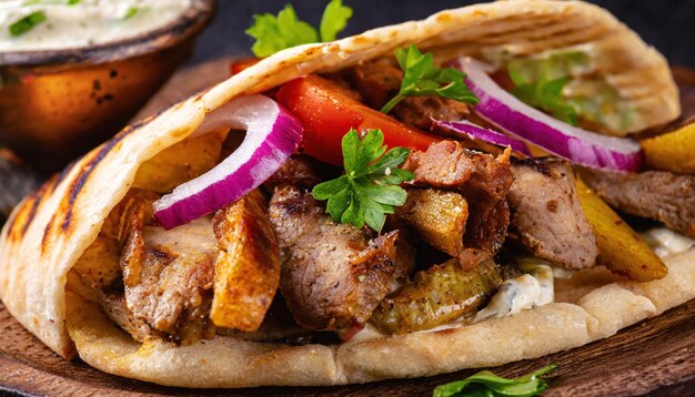 fundo de kebab turco