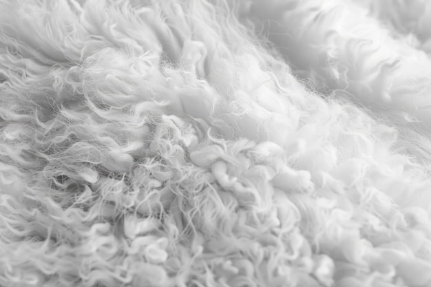 Fundo de lã branca para designers com textura fofa de perto