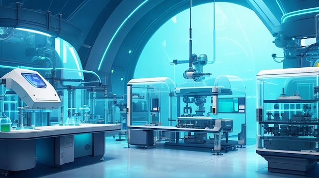 Fundo de laboratório de ciência futurista