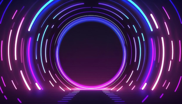 fundo de linhas de néon cor-de-rosa e azul