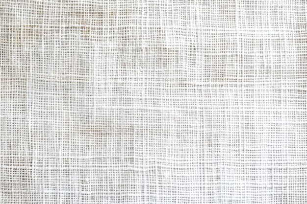 Fundo de lona abstrato branco com textura de linho de padrão de grade